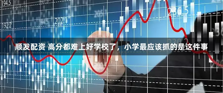 顺发配资 高分都难上好学校了，小学最应该抓的是这件事