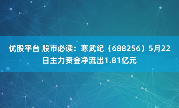 优股平台 股市必读：寒武纪（688256）5月22日主力资金净流出1.81亿元