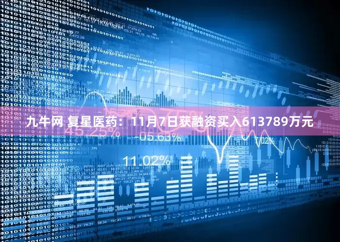 九牛网 复星医药：11月7日获融资买入613789万元